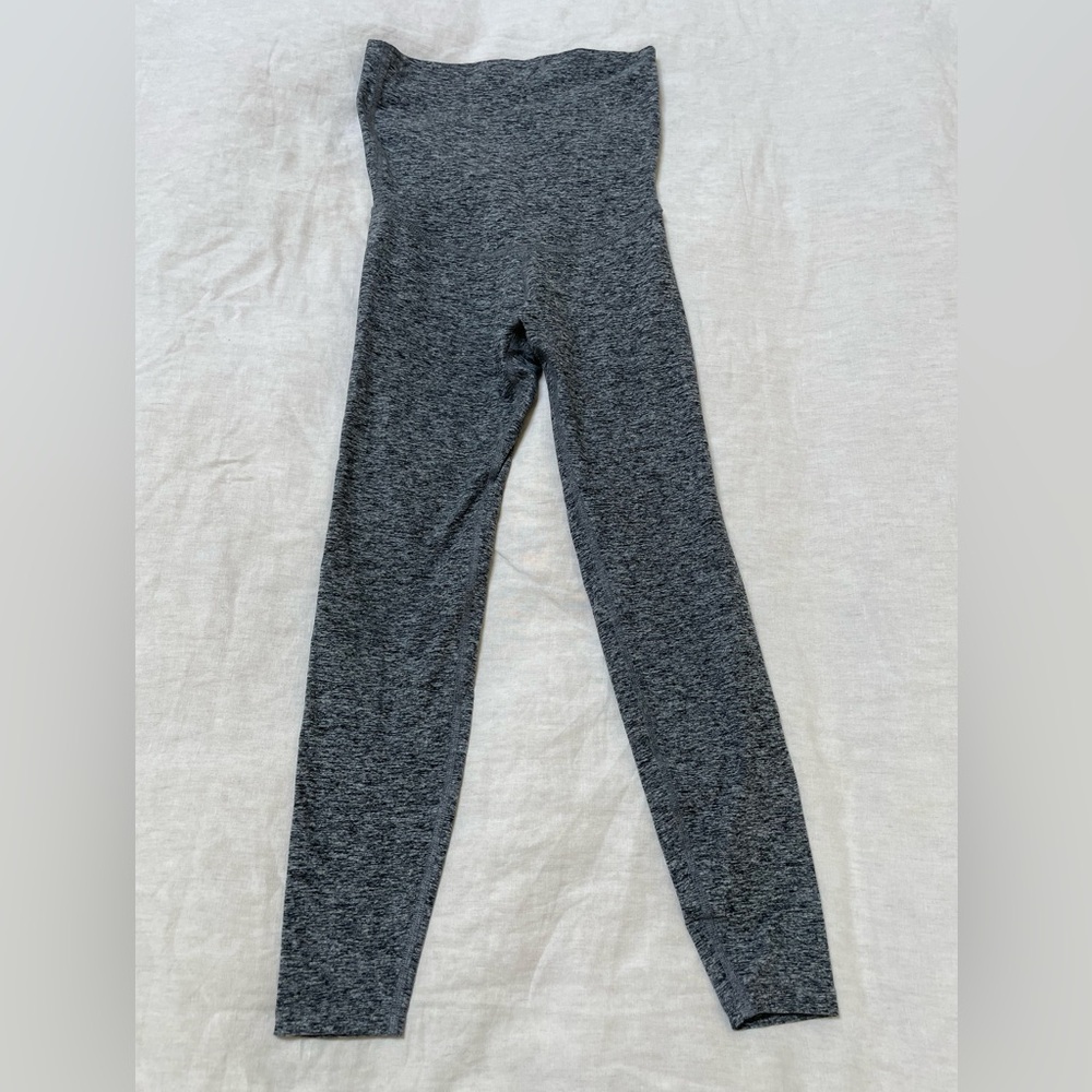 Maternity Beyond Yoga Space-dye Midi Leggings Small Gray